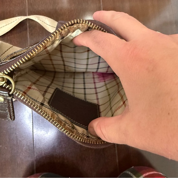 Coach Signature Crossbody Bag Logo Brown Handbag Purse - Picture 5 of 9